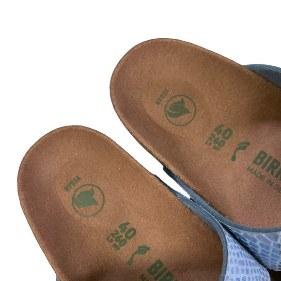 Birkenstock Arizona Shiny Snake Sky Sandals Shoes Slides Size 40 EU New - Picture 7 of 8